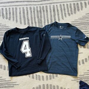 Dallas Cowboys LS Dak Prescott and SS Nike Dri Fit